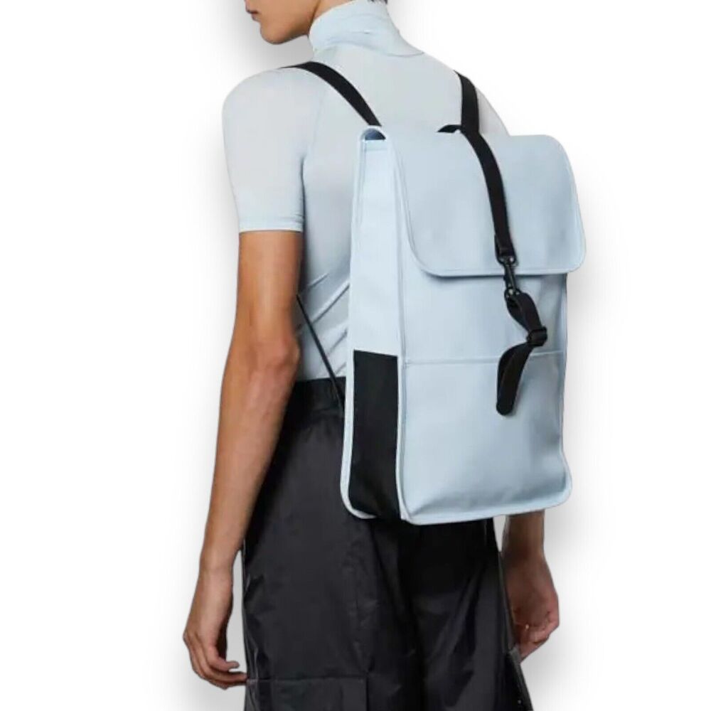 Rains Backpack Adult Blue Sky Light Waterproof Gorpcore Travel Outdoors Work NEW
